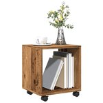 vidaXL Armoire à roulettes vieux bois 37x33x42 5 cm bois d'ingénierie