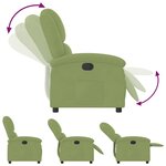 vidaXL Fauteuil inclinable vert clair velours