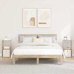 vidaXL Table de chevet 2 Pièces Chêne Sonoma 30 5 x 27 x 59 5 cm