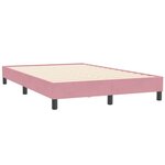 vidaXL Sommier à lattes de lit avec matelas et LED rose 120x210 cm velours