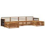 vidaXL Ensemble de canapés d'extérieur 6 pc Bois d'Acacia Massif