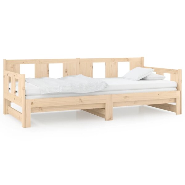 vidaXL Lit coulissant Bois de pin solide 2x(80x200) cm