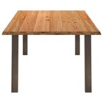 vidaXL Table à manger marron clair bois de chêne massif rectangulaire