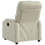 vidaXL Fauteuil inclinable Crème Similicuir