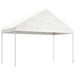 vidaXL Belvédère avec toit blanc 13 38x4 08x3 22 m polyéthylène
