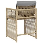 vidaXL Chaises de jardin avec coussins lot de 4 mélange beige