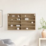 vidaXL Vitrine Artisan Chêne 100x15x58 cm Bois d'ingénierie