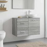 vidaXL Meuble de Salle de Bain In-between Sonoma gris 30 x 41 x 50 cm