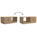 vidaXL Table basse Chêne artisanal 90 x 50 x 37 cm Bois d'ingénierie