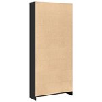 vidaXL Bibliothèque noir 80x24x176 cm bois d'ingénierie