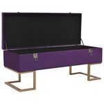 Banc banquette avec compartiment de rangement 105 cm violet velours 02_0010749