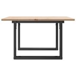 vidaXL Table basse cadre en O 70x70x40 cm bois de pin massif et acier
