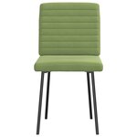 vidaXL Chaises à manger lot de 6 vert clair velours