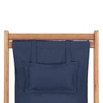 vidaXL Chaise pliable de plage Tissu et cadre en bois Bleu