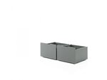 2 tiroirs de rangement pour lit gris