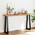 vidaXL Table console à live edge 140x40x80 cm bois d'acacia solide