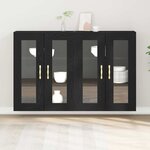 vidaXL Meuble mural 2 Pièces Chêne noir 69 5 x 34 x 90 cm