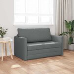 vidaXL Canapé-Lit 110cm Gris foncé tissu