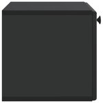 vidaXL Meuble TV mural 59 5 x 31 x 30 cm Noir Bois d'ingénierie