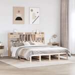 vidaXL Lit bibliothèque sans matelas 180x200 cm bois massif de pin