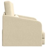 vidaXL Canapé-Lit 60cm Crème tissu