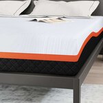 vidaXL Matelas Blanc et Gris 180 x 200 cm Tissu jacquard