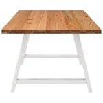 vidaXL Table à manger marron clair bois de chêne massif rectangulaire
