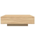 vidaXL Table basse avec lumières LED chêne sonoma 100x100x31 cm