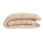 Couette chaude Microfibre Galet & Gingembre 220 x 240 cm