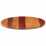vidaXL Dessus de table bois massif d'acacia rond 25-27 mm 50 cm