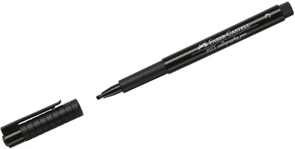 Feutre encre de chine PITT artist pen Pointe Calligraphie 2 5 mm Noir FABER-CASTELL