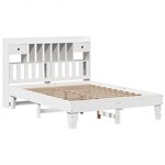 vidaXL Cadre de lit sans matelas blanc 150x200 cm bois de pin massif