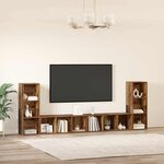vidaXL Meuble TV 4 Pièces Bois ancien 37 x 35 x 107.5 cm Bois stratifié