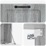 vidaXL Meuble TV mural 78 5 x 31 x 30 cm Sonoma gris Bois d'ingénierie