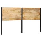 vidaXL Tête de lit 180 cm bois massif manguier et fer