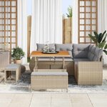 vidaXL Ensemble de canapé de jardin 8 Pièces beige et gris clair