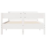 vidaXL Cadre de lit sans matelas blanc 140x190 cm bois de pin massif