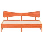vidaXL Cadre de lit sans matelas cire marron 200x200cm bois pin massif