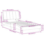 vidaXL Cadre de lit avec LED sans matelas Hanko bleu 100x200 cm velours