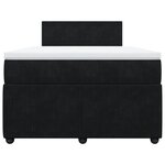vidaXL Sommier à lattes de lit avec matelas noir 120x190 cm velours
