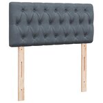 vidaXL Cadre de lit ottoman avec matelas gris foncé 100x200 cm velours