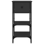 vidaXL Tables de chevet 2 Pièces noir 34x36x70 cm bois d’ingénierie