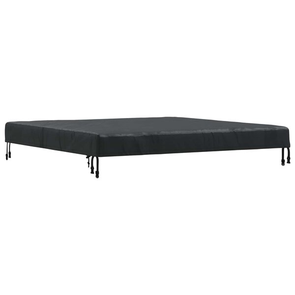 vidaXL Housse de Table Uni Noir 142 x 142 x 15 cm tissu