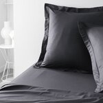 Taie d'oreiller - 63 x 63+5 cm uni - Fusain