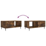 vidaXL Table basse Chêne fumé 90 x 50 x 40 cm Bois d'ingénierie
