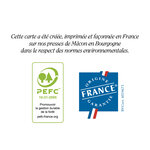 Carte double miniature créée et imprimée en france  sur papier certifié pefc - joyeux anniversaire - bougies