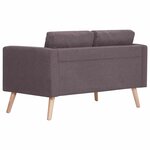 vidaXL Canapé à 2 places tissu taupe