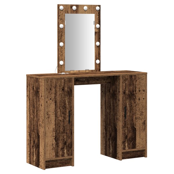 vidaXL Table de Toilette Marron 102 x 33 x 135 cm Bois d'ingénierie
