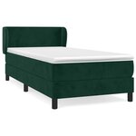 vidaXL Sommier à lattes de lit avec matelas Vert foncé 90x200 cm