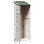 vidaXL Abri de jardin Blanc 59 x 56 x 176 cm Bois de Sapin Massif